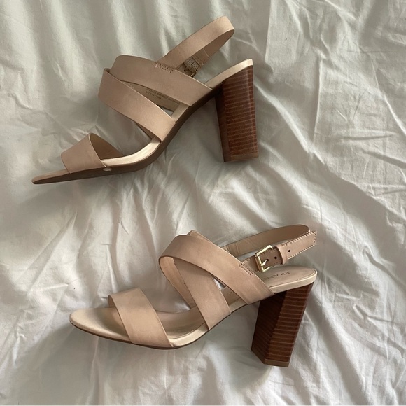 Franco Sarto Ivory / Tan Block Heels - Picture 3 of 8